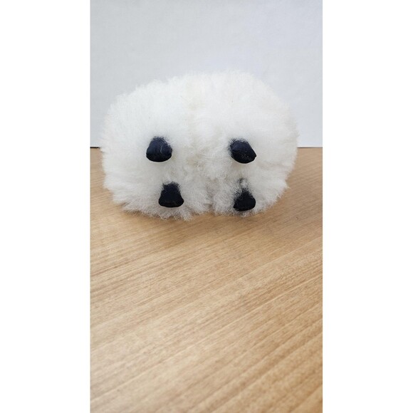 White Alpaca Stuffed Animal Plush Toy 8" Soft Handmade Fluffy Fur Gift Decor - Picture 5 of 7
